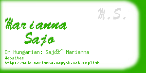 marianna sajo business card